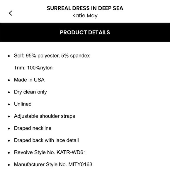 Revolve - Katie May - Surreal gown in deep blue - lace detail - Picture 4 of 9